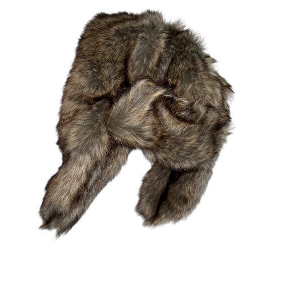 american eagle outfitters as new beige faux fur trappers hat - Picture 2 of 5